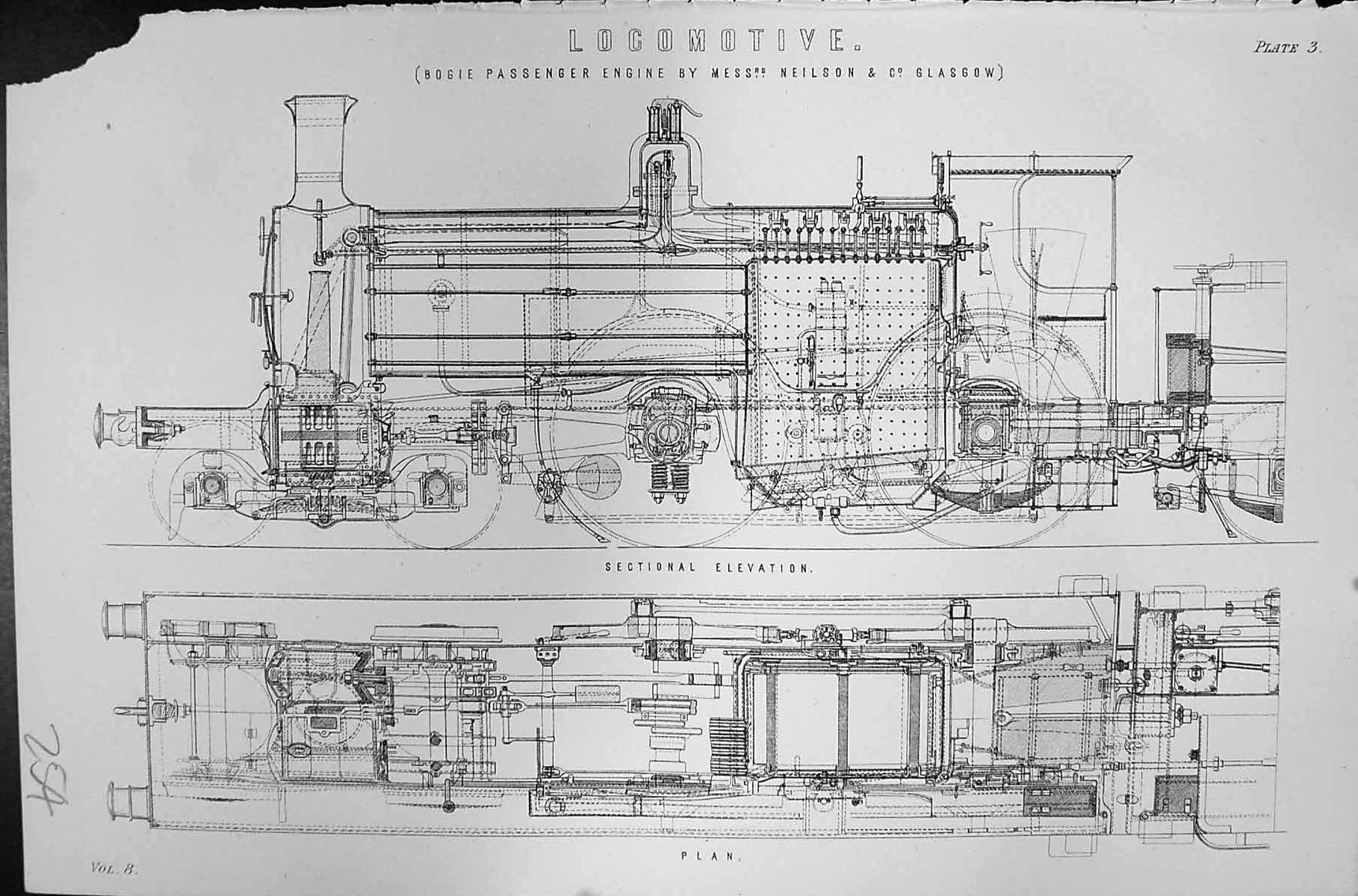 Old Mackenzie C1880 Locomotive Train Engine Bogie Neilson Glasgow Ele Victorian