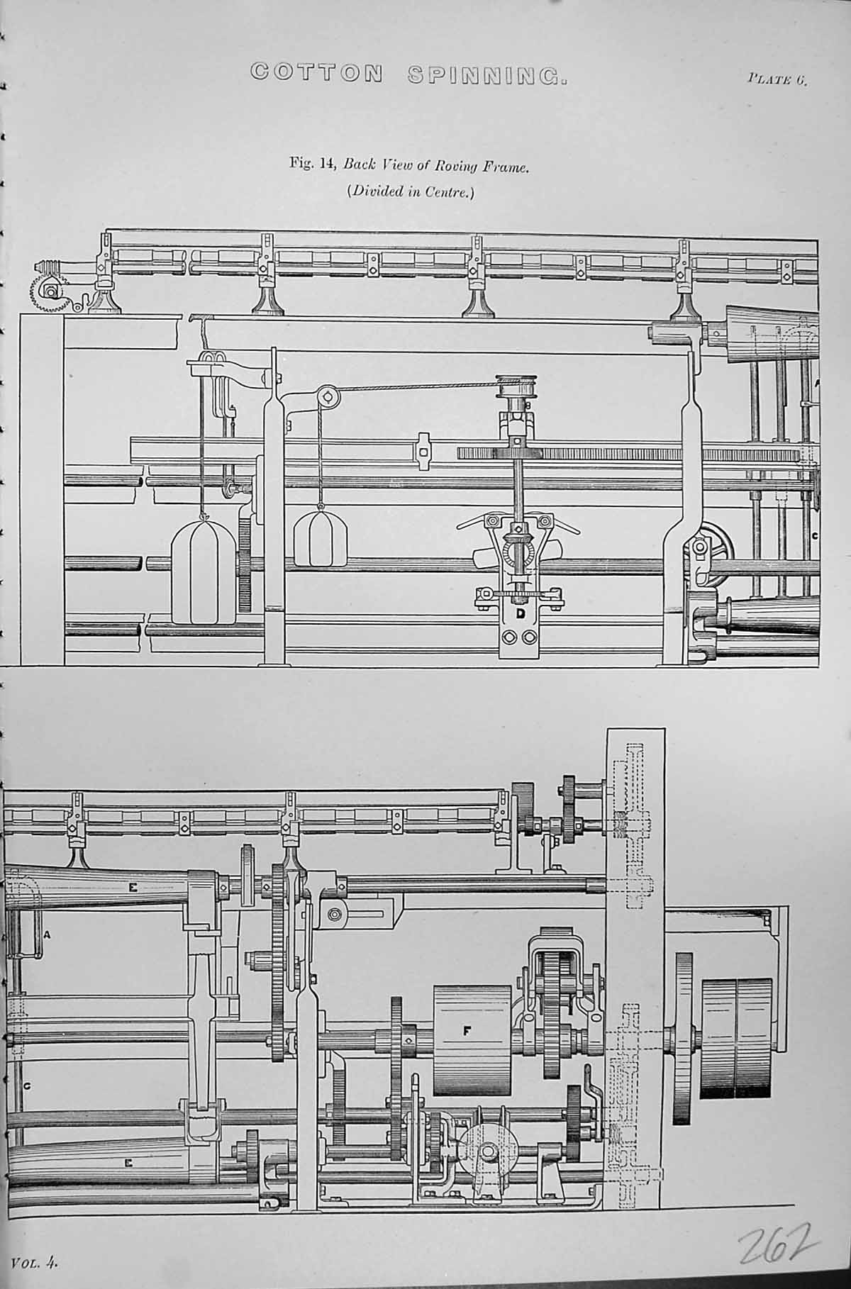 Old Mackenzie C1880 Encyclopaedia Science Cotton Spinning Machinery R Victorian