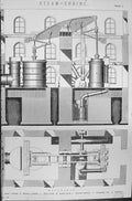 Old Mackenzie C1880 Encyclopaedia Science Steam Engine Machinery Cyli Victorian