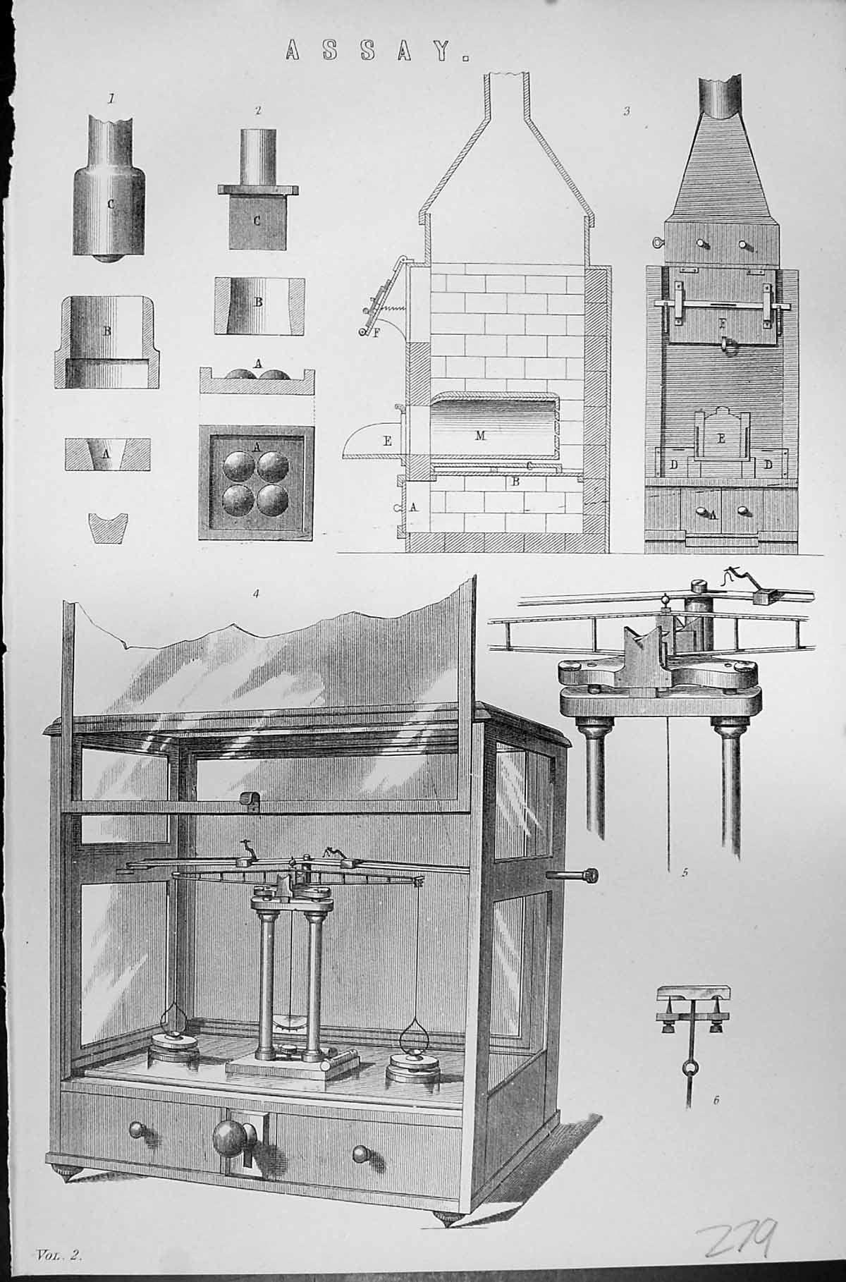 Old Mackenzie C1880 Encyclopaedia Science Assay Machinery Instruments Victorian