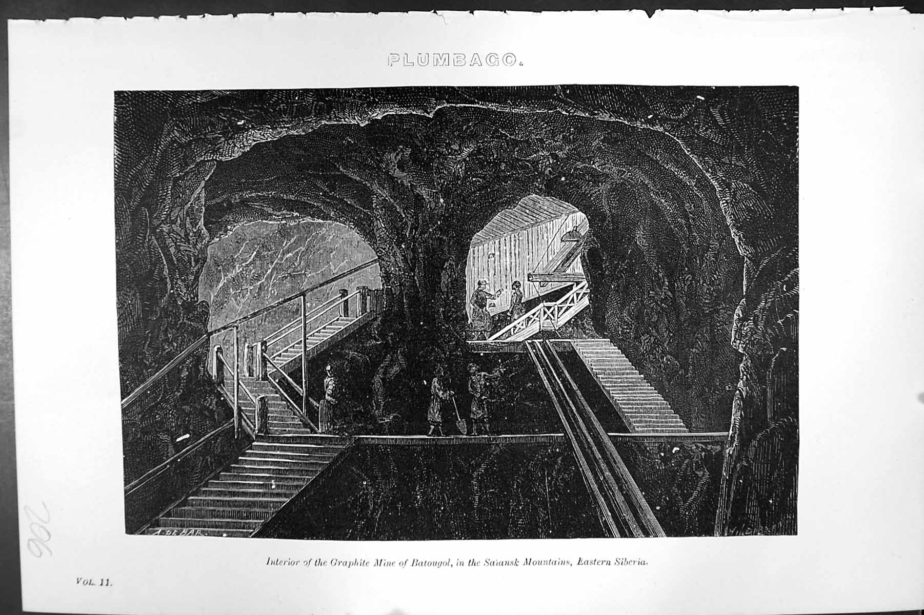 Old Mackenzie C1880 Science Plumbago Graphite Mine Batougol Mountains Victorian