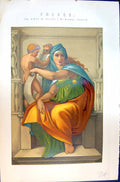 Antique Old Print Mackenzie C1880 Colour Fresco Sibyl Delphi Michel Angelo 19th