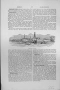 Original Old Antique Print Mackenzie C1880 View Charleston Harbour Ships 19th