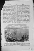 Antique Print Trieste Flourishing Commercial City Seaport Austria Windmill