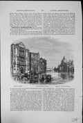 Antique Print View The Grand Canal Palazzo Cavalli Dogana S.M. Della Salute
