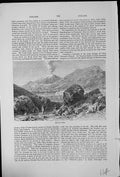 Old Mount Hecla Iceland Full Activity Smoke Rising Walkers Foreground
