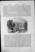 Antique Print The Jordan Syrian River Dividing Palestine From Hauran Palms