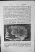 Antique Old Print Mammoth Cave Kentucky Limestone Cavern Boat Torches People
