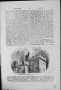 Original Old Antique Print Clackmannan Tower Scotland Machiolated Battlements