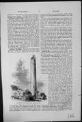 Antique Old Print Round Tower At Monasterboice County Louth Ireland Graveyard
