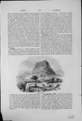 Antique Old Print Mount Tabor Palestine Between Issachar Zebulum Trees People