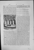 Old Antique Print Ogical Arches Paisley Abbey Cusped Over A Row Sedilia 19th