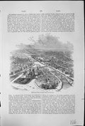 Antique Old Print Bird'S Eye View Paris From Over La Cite River Seine Bridges