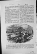 Old Print Le Puy Town France Capital Haute-Loire Foot Steep Hill Bridges
