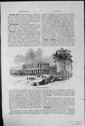 Old Print Ampitheatre Nimesexternal View Winged Bullfrom Ninevah Nimrod