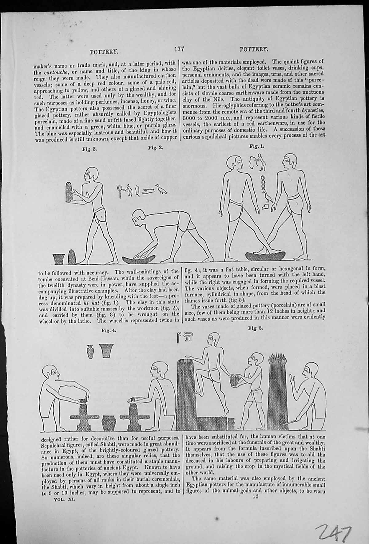Antique Old Print Pottery Egyptian Tom Illustrations Making Greek Brazilian