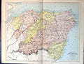 Original Old Antique Print Map Counties Aberdeen Banff Elgin Nairn Kincardine