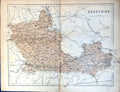 Antique Old Print Damaged Map Berkshire Vale White Horse Newbury Winkfield