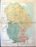 Antique Print Map Lincolnshire Horncastle Holland Fen Sutton St. Mary Stow