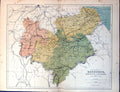 Old Antique Print Map The Counties Roxburgh Berwick Selkirk And Peebles