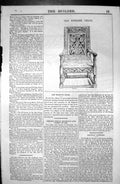 Original Old Antique Print English Chair Furniture Architecture 1846 Builder