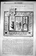 Antique Old Print Ancient Wrought Lock Key Ironwork Architecture 1846 Builder