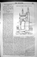 Antique Old Print Porch All Saints Church Stamford Architecture 1846 Builder