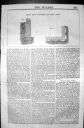Original Old Antique Print Plan Section Dry Ares Architecture 1846 Builder 19th