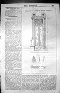 Antique Old Print Stall Ends Choir Wells Cathedral Architecture 1846 Builder