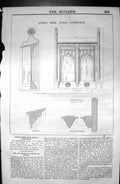 Old Antique Print Litany Desk Wells Cathedral Architecture 1846 Builder 19th