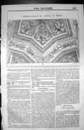 Antique Old Print Ceiling Palais De Justice Rouen Architecture 1846 Builder