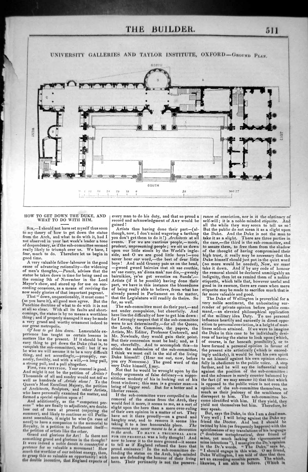 Old University Galleries Taylor Institute Oxford Plan Architecture 18 Victorian