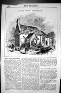 Old Exterior Kilpeck Church Herefordshire England Architecture 1846 B Victorian