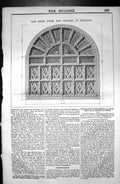 Antique Old Print Oak Door Oracle Reading England Architecture 1846 Builder