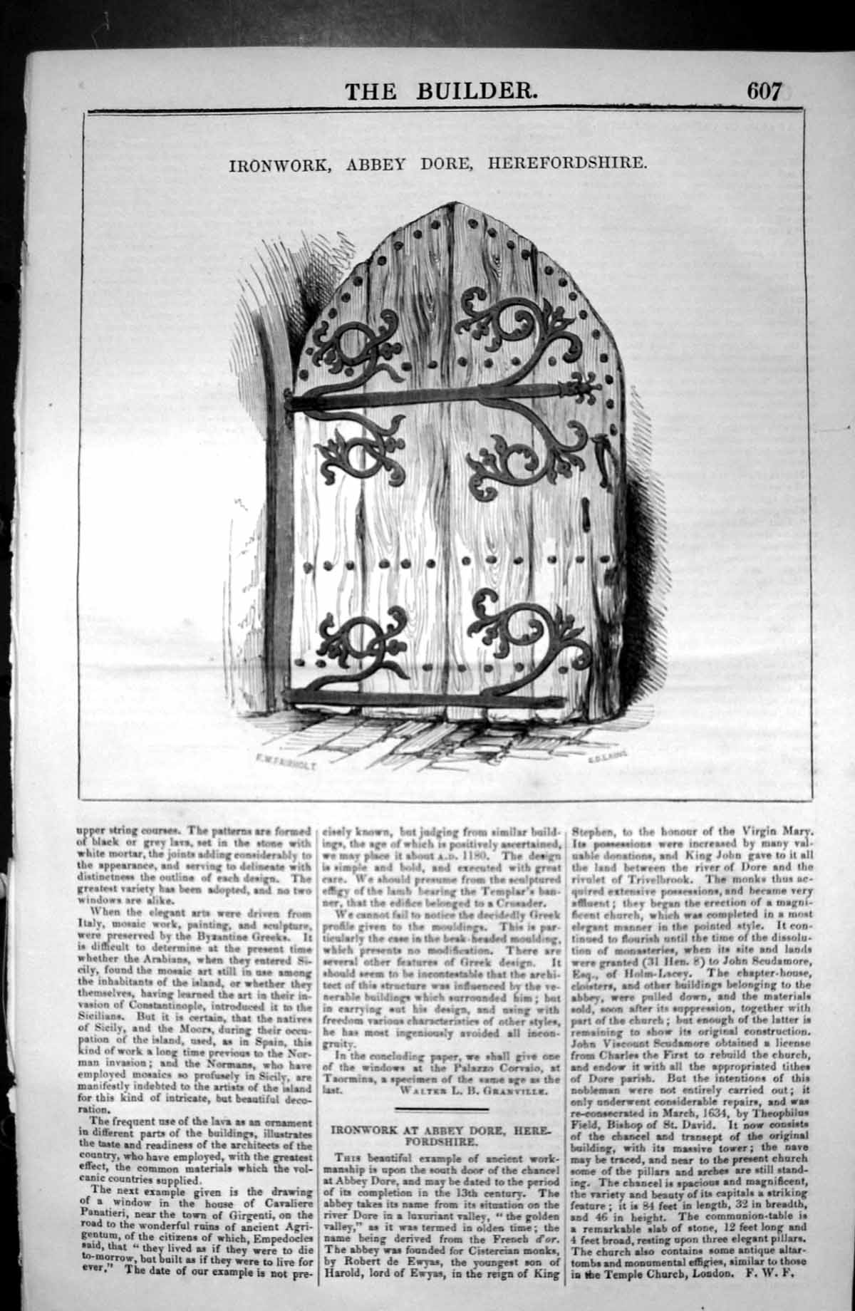 Old Ironwork Abbey Dore Herefordshire England Architecture 1846 Build Victorian