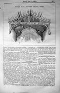 Old Print Timber RoThaxted Church Essex England Architecture 1847 Builde 19th