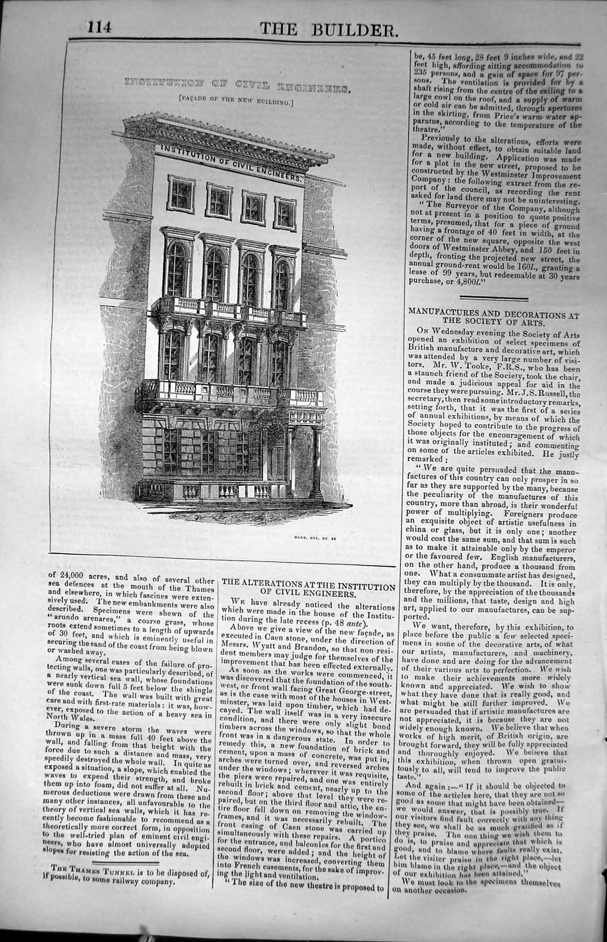 Old Institution Civil Engineers New Buildings Architecture 1847 Build Victorian