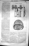 Antique Old Print Artistical Ironwork Ussel Eton Architecture 1847 Builder 19th