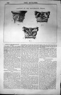 Old Antique Print Capitals Renaissance Period Architecture 1847 Builder 19th