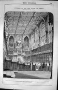 Antique Print Interior House Lords Charles Barry Architecture 1847 Builder 19th