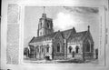 Original Old Antique Print Homerton Church Ashpitel Architecture 1847 Builder