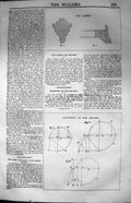 Original Old Antique Print Sashes Frames Diagrmas Geometry Square 1847 Builder