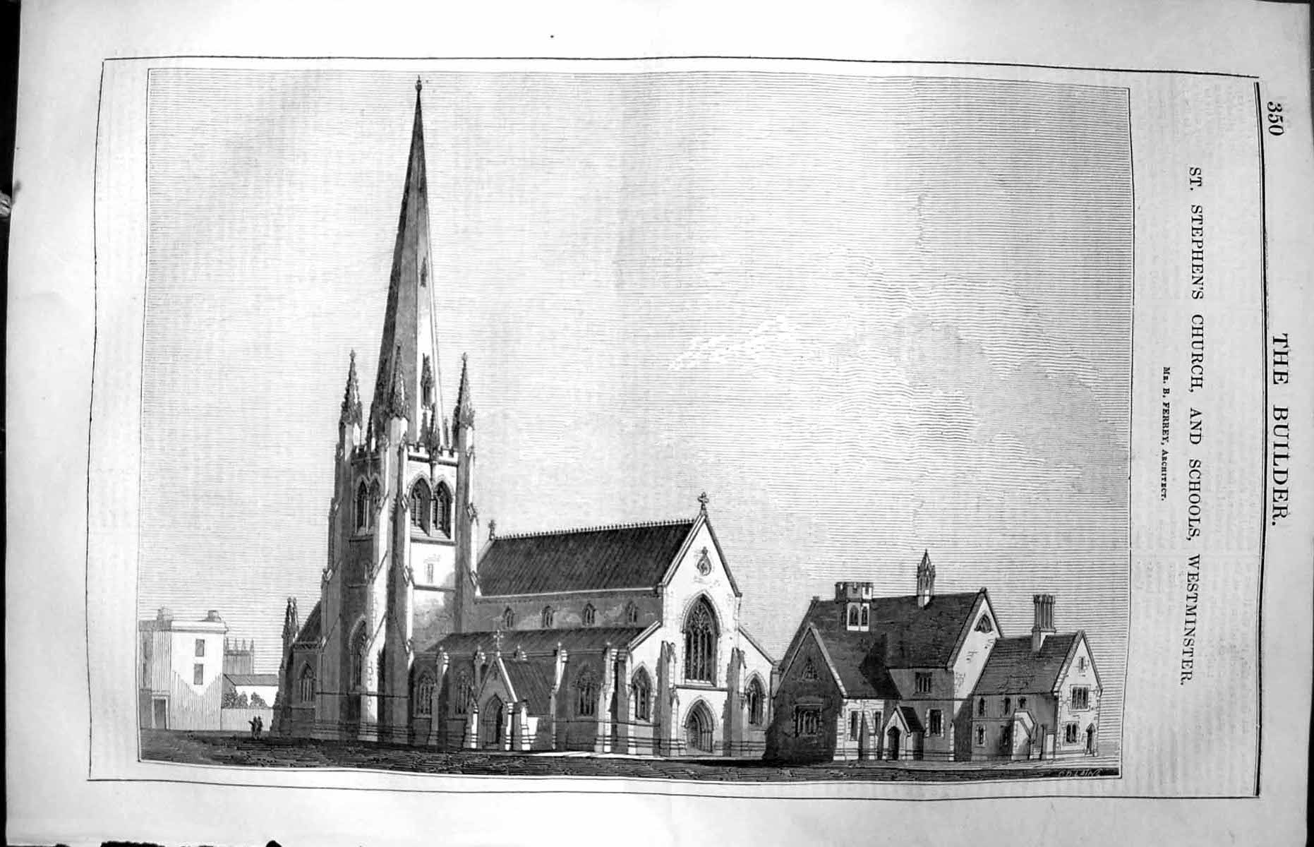 Old St. Stephen'S Church Schools Westminster Ferrey Architecture 1847 Victorian