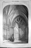 Old Antique Print Galilee Porch Ely Cathedral Architecture 1847 Builder 19th