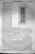 Original Old Antique Print Font Case Ticehurst Sussex Architecture 1847 Builder