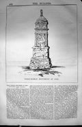 Antique Old Print Architecture 1847 Builder Gallo-Roman Monument Igel France