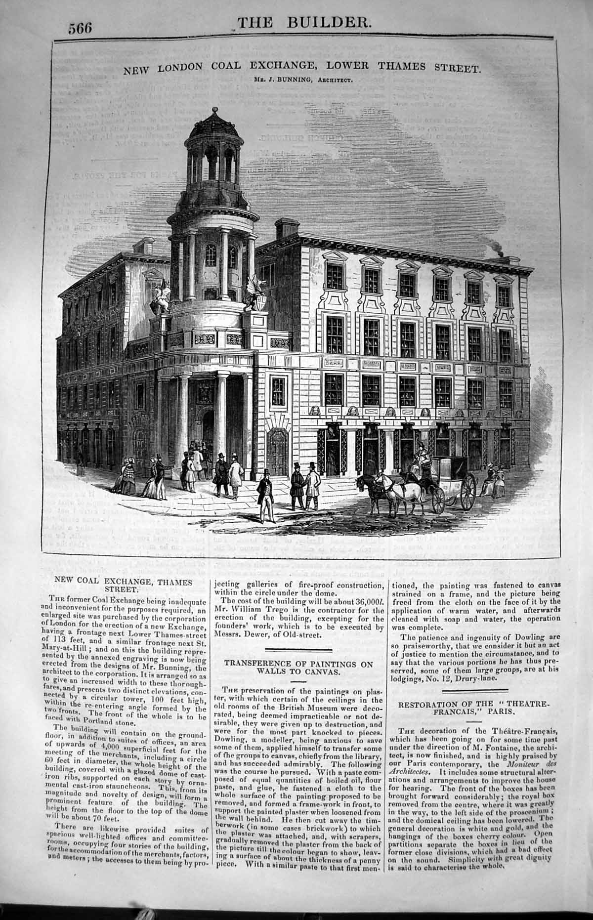 Old London Coal Exchange Lower Thames Street Bunning Architecture 184 Victorian