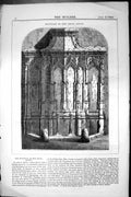 Original Old Antique Print Fountain Cross Rouen Architecture 1852 Builder 19th
