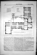 Old Antique Print Plan National Schools Hythe Architecture 1852 Builder 19th