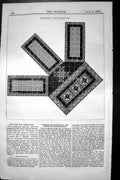 Original Old Antique Print Encaustic Tile Fireplace Architecture 1852 Builder